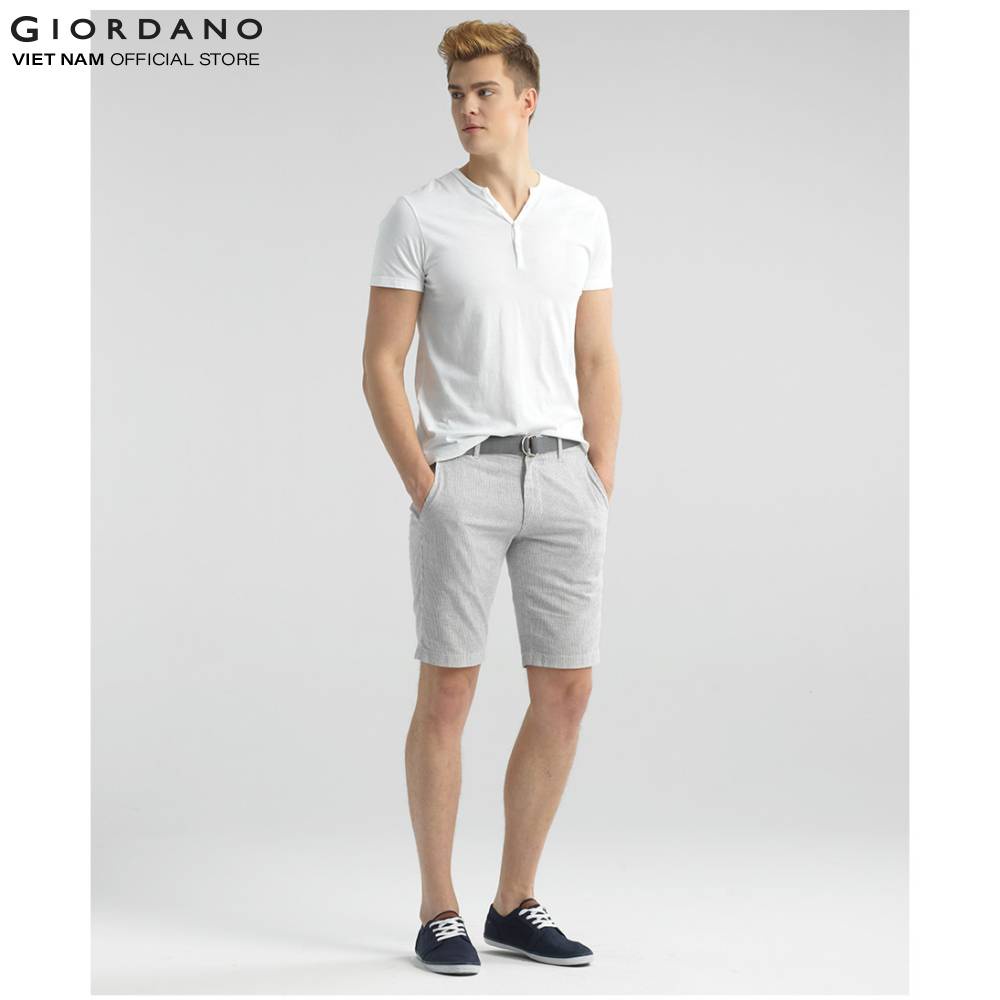 Áo Thun Nam Ngắn Tay Cài Khuy Giordano 01029316