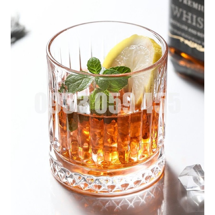 Set 6 ly uống nước thủy tinh cao cấp 360ml, cốc uống nước sang trọng