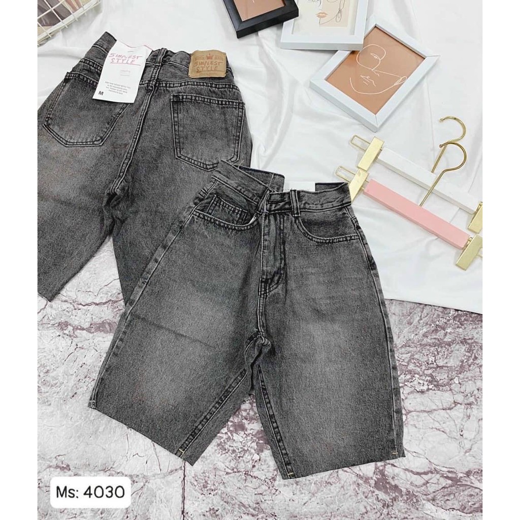 Quần Short Ngố Jean Nữ Trơn Size SML Hàng VNXK MS4030
