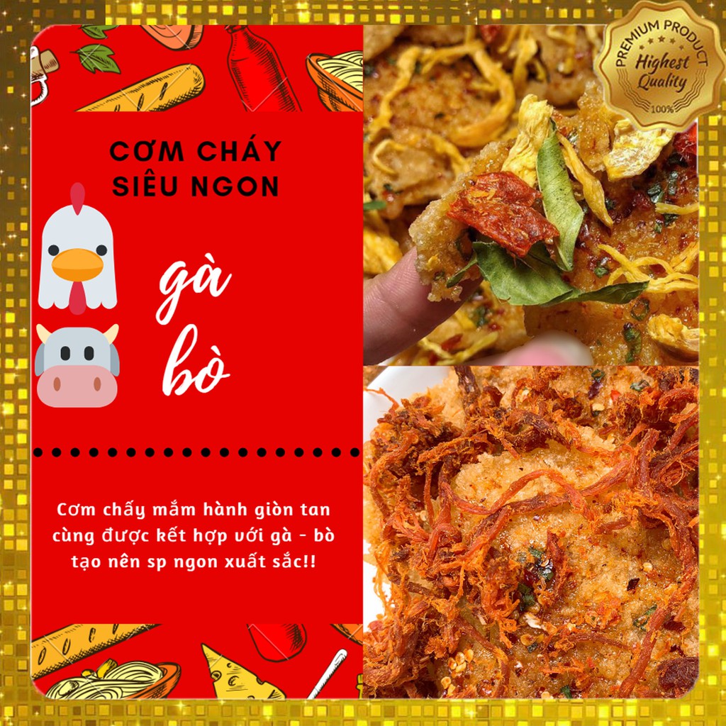 💥 Cơm cháy lắc 🐔 [GÀ] 🐮 [BÒ]