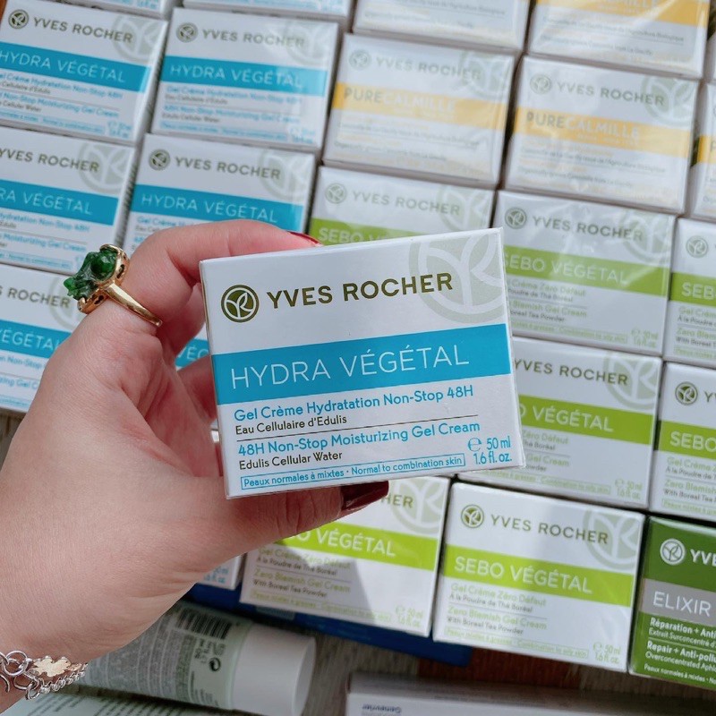 Kem dưỡng cấp nước và Sữa rửa mặt cấp nước Hydra Vegetal Yves Rocher date 2022 hàng pháp đủ bill