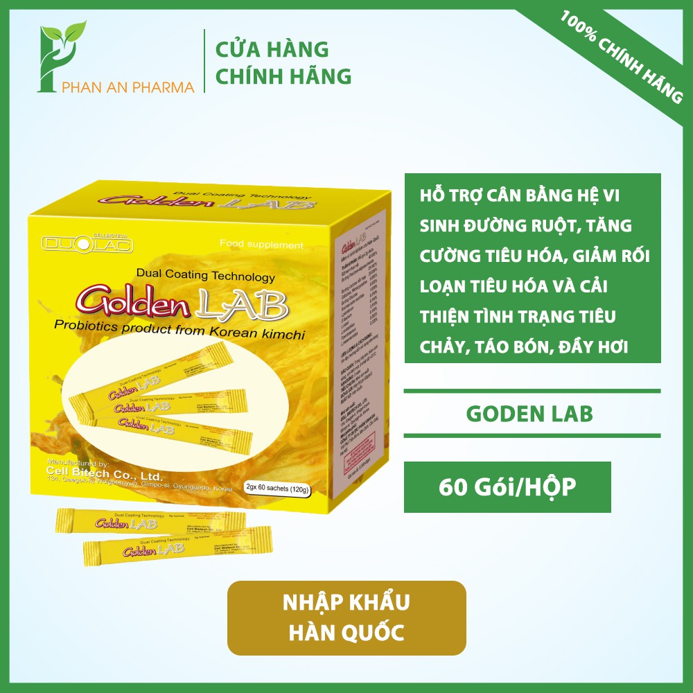 Men vi sinh Golden Lab, giúp tiêu hóa khỏe hấp thụ dinh dưỡng tối đa - CN35