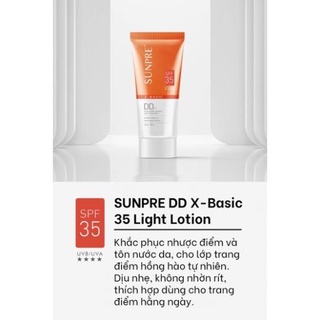 [Hàng Chính Hãng] Kem chống nắng Sunpre DD X-Basic 35 Light Suncreen Lotion Mona Frema