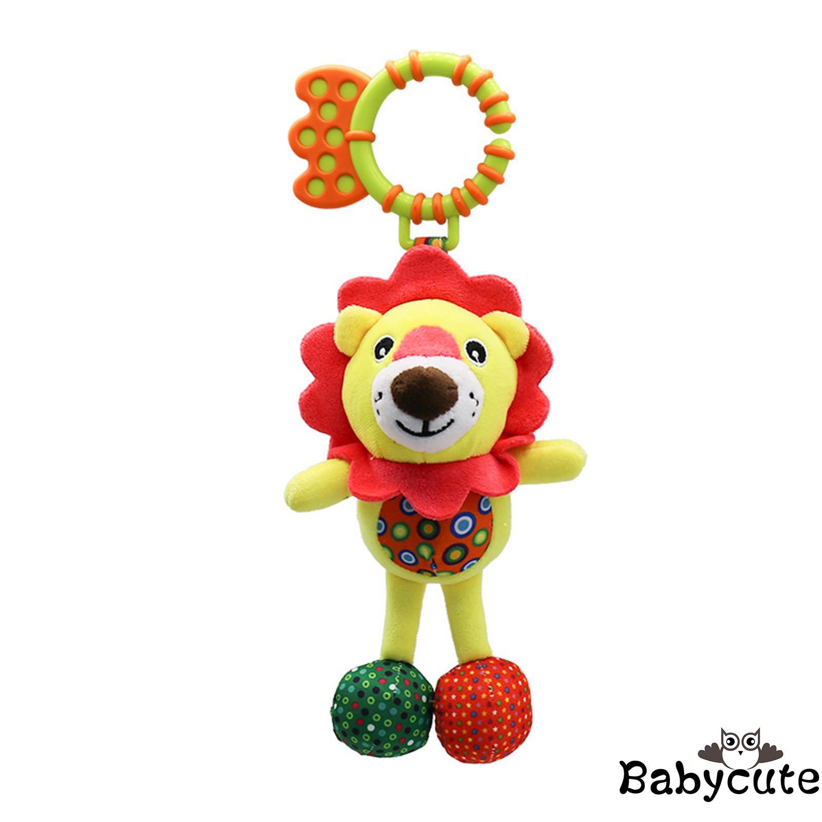 B-BBaby Hanging Toys Stuffed Animal with C-Clip Ring Activity Development Toy for Crib Stroller Carseat Decoration