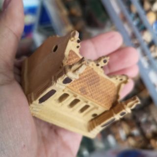 Đình làng gốm sứ - trang trí bể cá