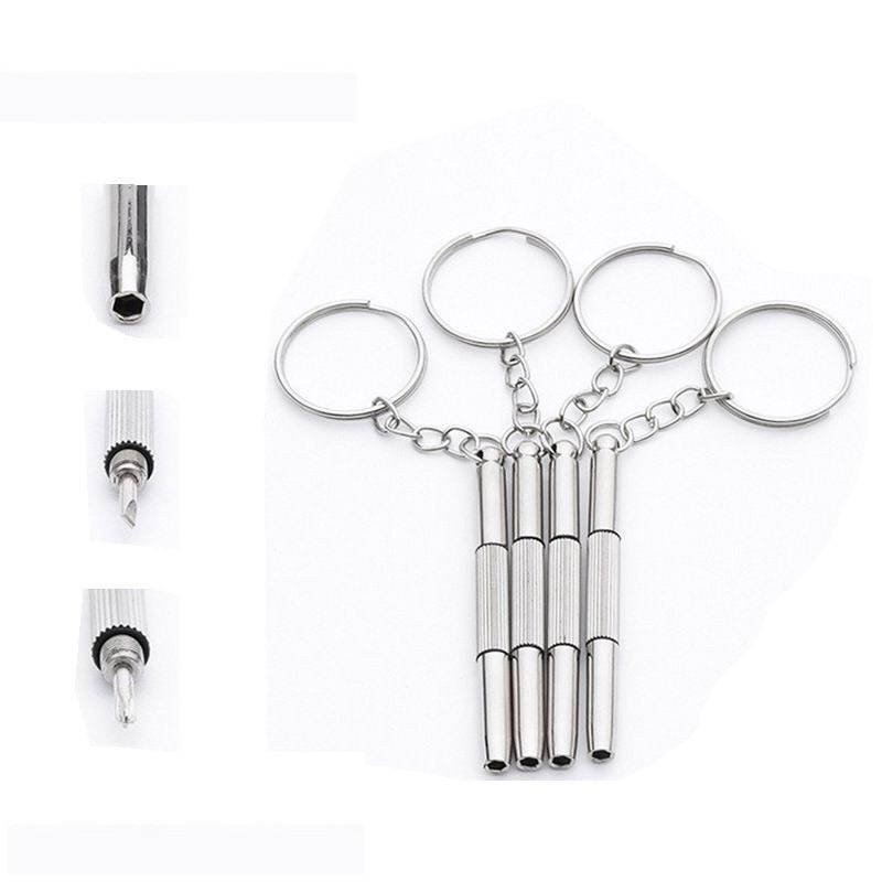 Tô Vít Mini siêu nhỏ 2 Đầu Kiêm Móc Khóa (Vặn Kính, Đồng Hồ, Điện Thoại...)