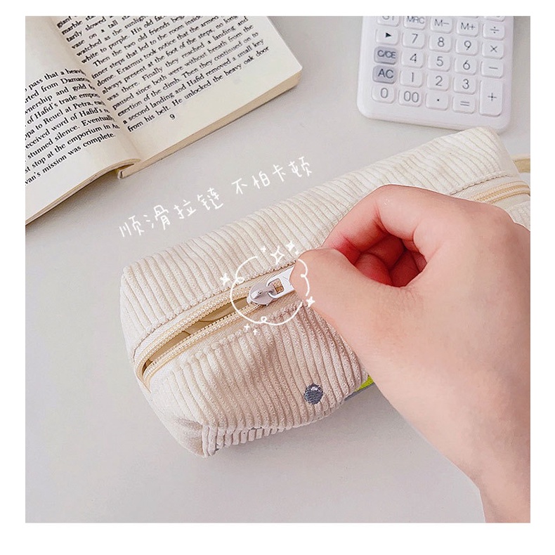 Túi Đựng Bút Thêu Hình Hộp Sữa Thời Trang Hàn Quốc