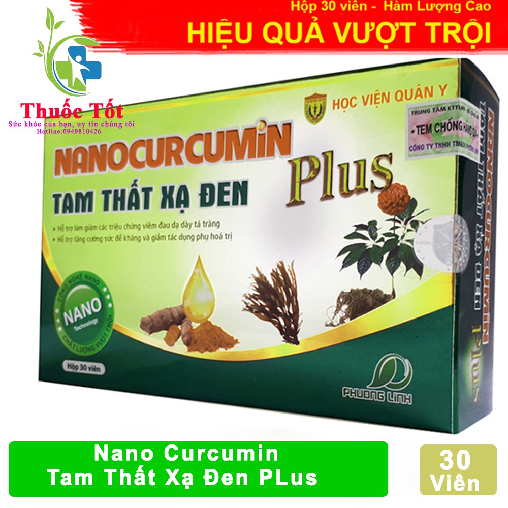 [Chính Hãng] Nano Curcumin Tam Thất Xạ Đen Plus Học Viện Quân Y