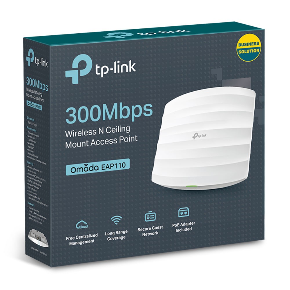 Access Point gắn trần Wi-Fi chuẩn N tốc độ 300Mbps EAP110-Bảo hành 24 T