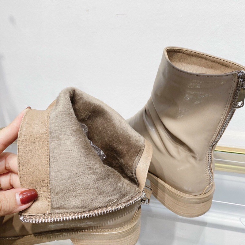 Boot da nhăn cổ Guidi lót lông