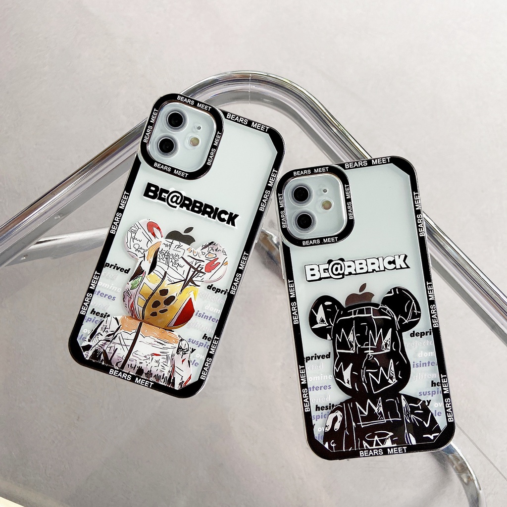 Ốp Điện Thoại Tpu Mềm Chống Sốc In Hình Gấu Bạo Lực Cho iPhone 11 12 13 pro max XS X XR XSMax 7 8 6 6s plus SE 2020