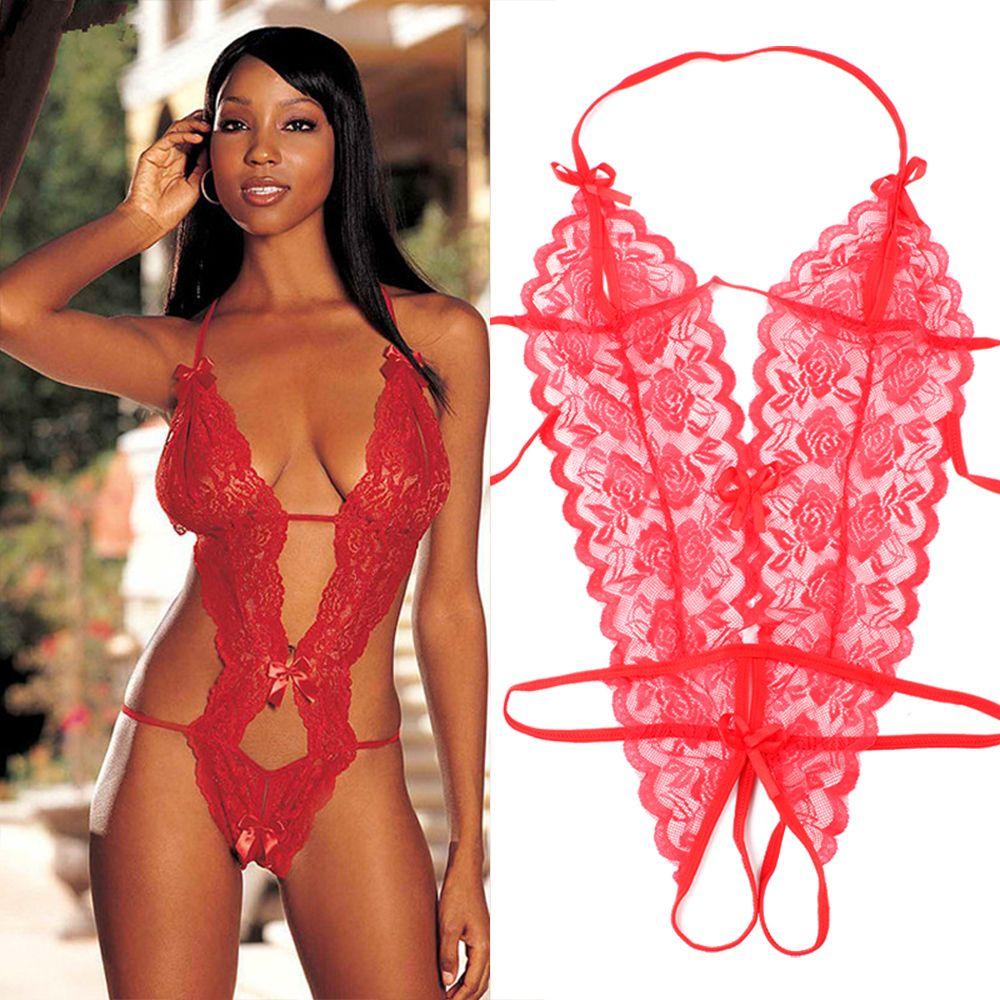 Bộ Đồ Lót Ren Ba Điểm Phong Cách Babydoll Gợi Cảm Cho Nữ