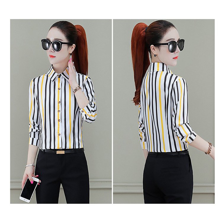 Áo sơ mi nữ kẻ sọc nhiều màu độc lạ cá tính Sm43