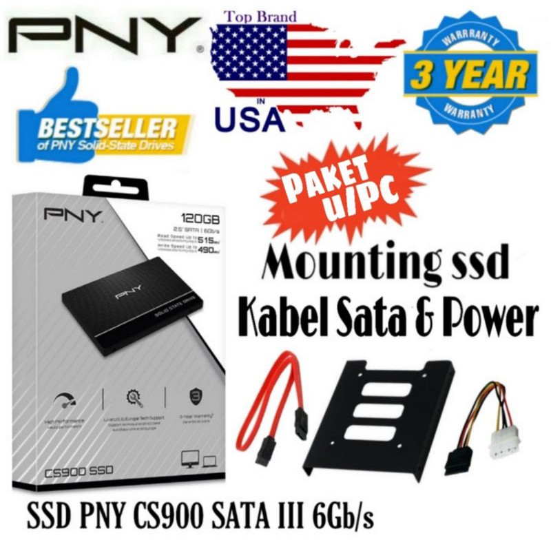 Ổ Cứng 120gb Pny Cs900 Sata Iii Ssd 6gbps