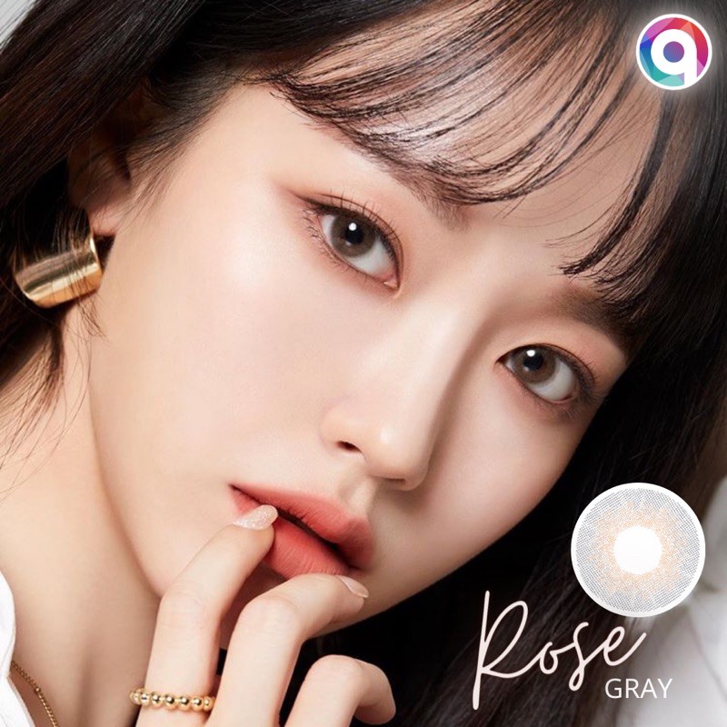 Kính áp tròng QUỲNH LENS rose gray 0-8 độ