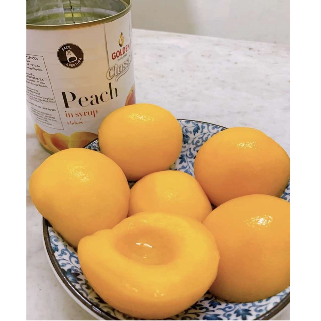 Đào ngâm nước đường GOLDEN classic (lon 820g)