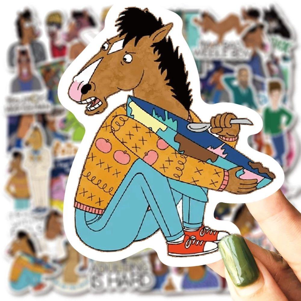 Set 50 Sticker Hoạt Hình Dán Laptop Ván Trượt