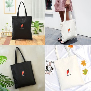 [Có Khóa Kéo] Túi Vải Tote Thời Trang Chất Canvas Xịn Siêu Dày Dặn Họa Tiết Củ Cà Rốt !