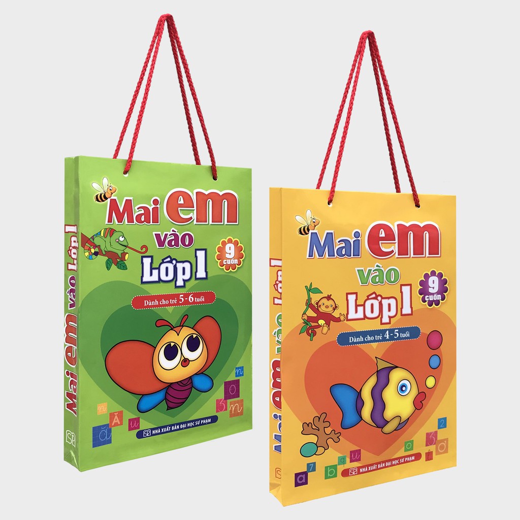 Sách - Mai Em Vào Lớp 1 (Combo 2 túi, tùy chọn lẻ 2 túi: 4-5 tuổi + 5-6 tuổi) - Thanh Hà Books HCM