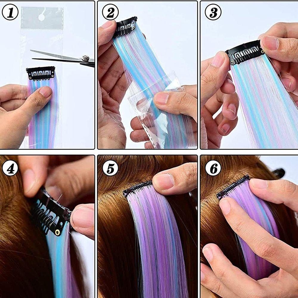 OCEANMAP Tóc Giả Thẳng Dài Chịu Nhiệt Độ Cao Màu Sắc Thời Trang Cho Nữ