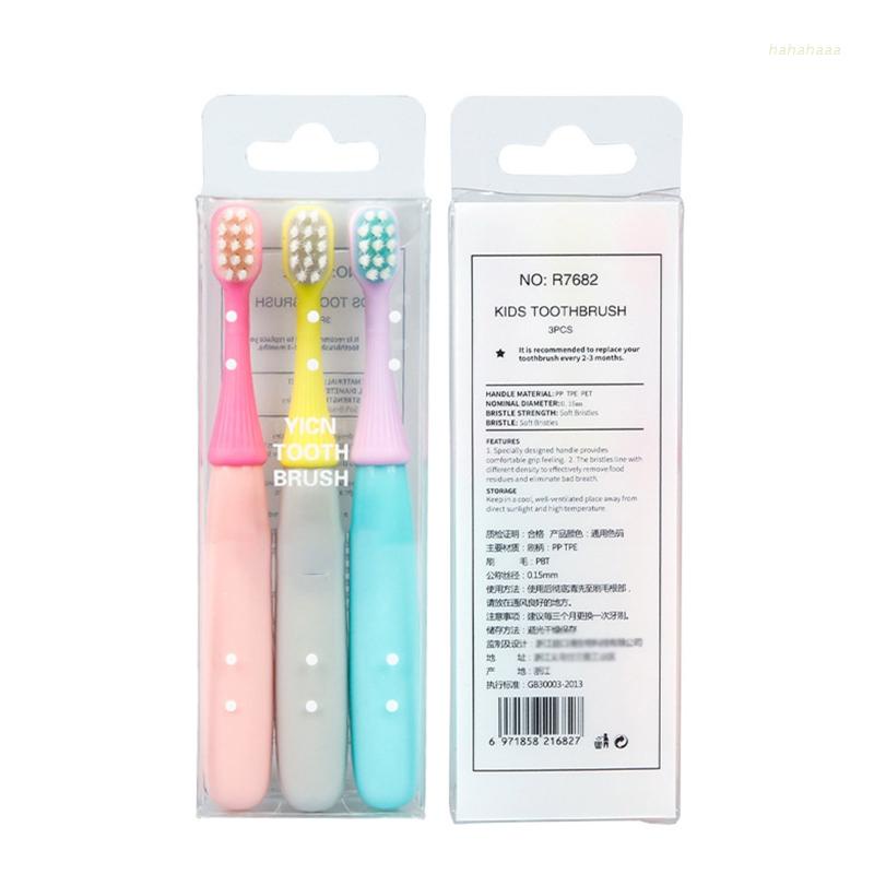 Set 3 Bàn Chải Đánh Răng Lông Mềm Cao Cấp Cho Bé