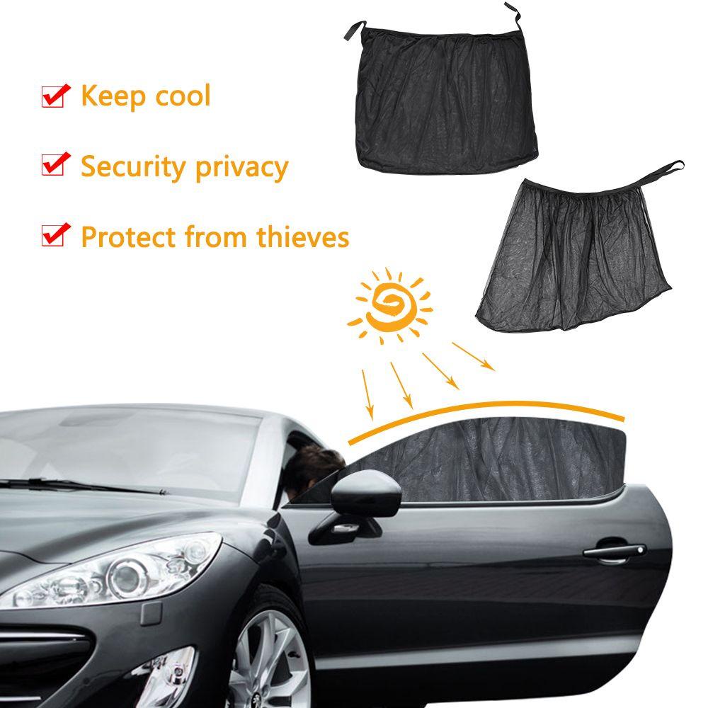 Set 2 Tấm Lưới Che Nắng Cửa Sổ Trước Hoặc Sau Cho Xe Hơi