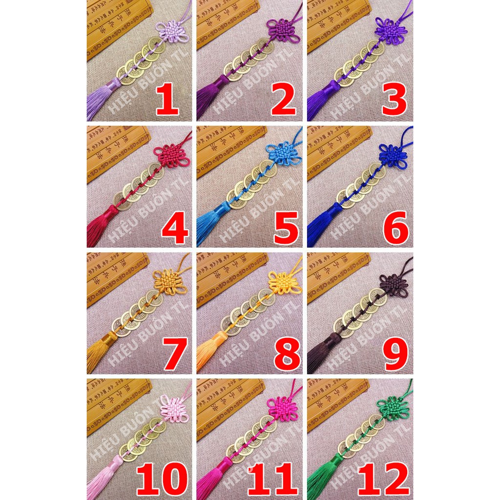 Dây đồng xu ngũ đế loại 5 xu, dây treo trang trí nhà cửa
