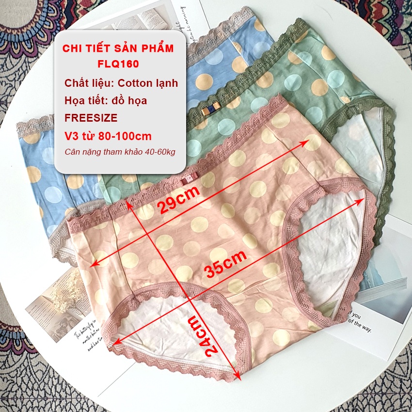 Quần lót nữ cotton lạnh đanh mỏng họa tiết cute thích hợp mùa hè Havana FLQ160