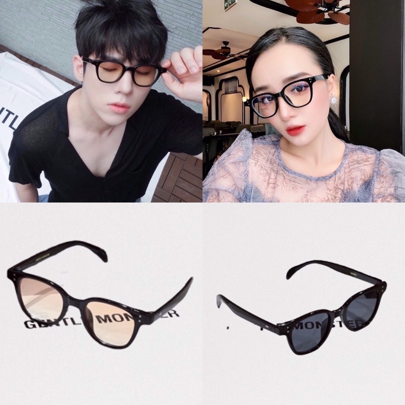 Kính râm thời trang GENTLE MONSTER DADIO màu đen và nâu,thiết kế Hàn Quốc cá tính,trẻ trung cho cả nam và nữ.Chống UV400