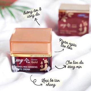 [RPS+Bill] Kem Dưỡng Trắng Da Chống Lão Hóa Nhân Sâm Đỏ Hàn Quốc My Jin Gold Korea Red Ginseng Aqua Wrinkle &White Cream