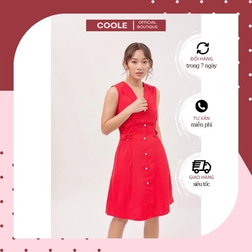 Váy Đầm Công Sở Dây Đai Eo Trang Trí, Váy Suông Nữ Phong Cách Vinatage Cổ Lật Đính Nút Trang Trí Lịch Thiệp Quý Phái.