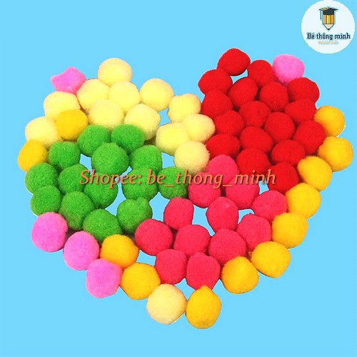 [chọn mầu] POMPOM GÓI 1 MẦU cỡ 2cm