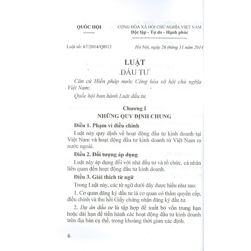 Sách - Luật Đầu Tư (Có Hiệu Lực Thi Hành Từ Ngày 01 Tháng 07 Năm 2015) | BigBuy360 - bigbuy360.vn