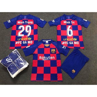 Bộ quần áo bóng đá clb barcelona spf cao cấp thái lan có in tên