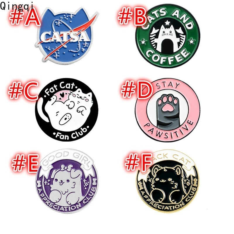 Ghim cài áo Miss Zoe tráng men hình mèo dễ thương