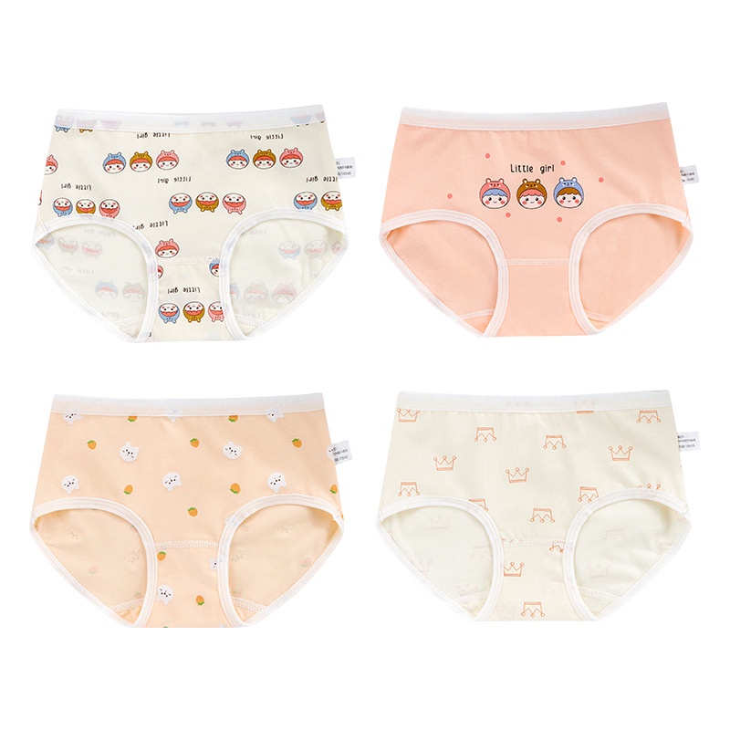 Quần lót cotton mềm mại kháng khuẩn họa tiết dễ thương co giãn thoải mái phong cách bé gái Dương Kids