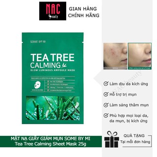 Mặt Nạ Chiết Xuất Tràm Trà Làm Dịu Da, Giảm Mụn Some By Mi Tea Tree Calming Sheet Mask 25g