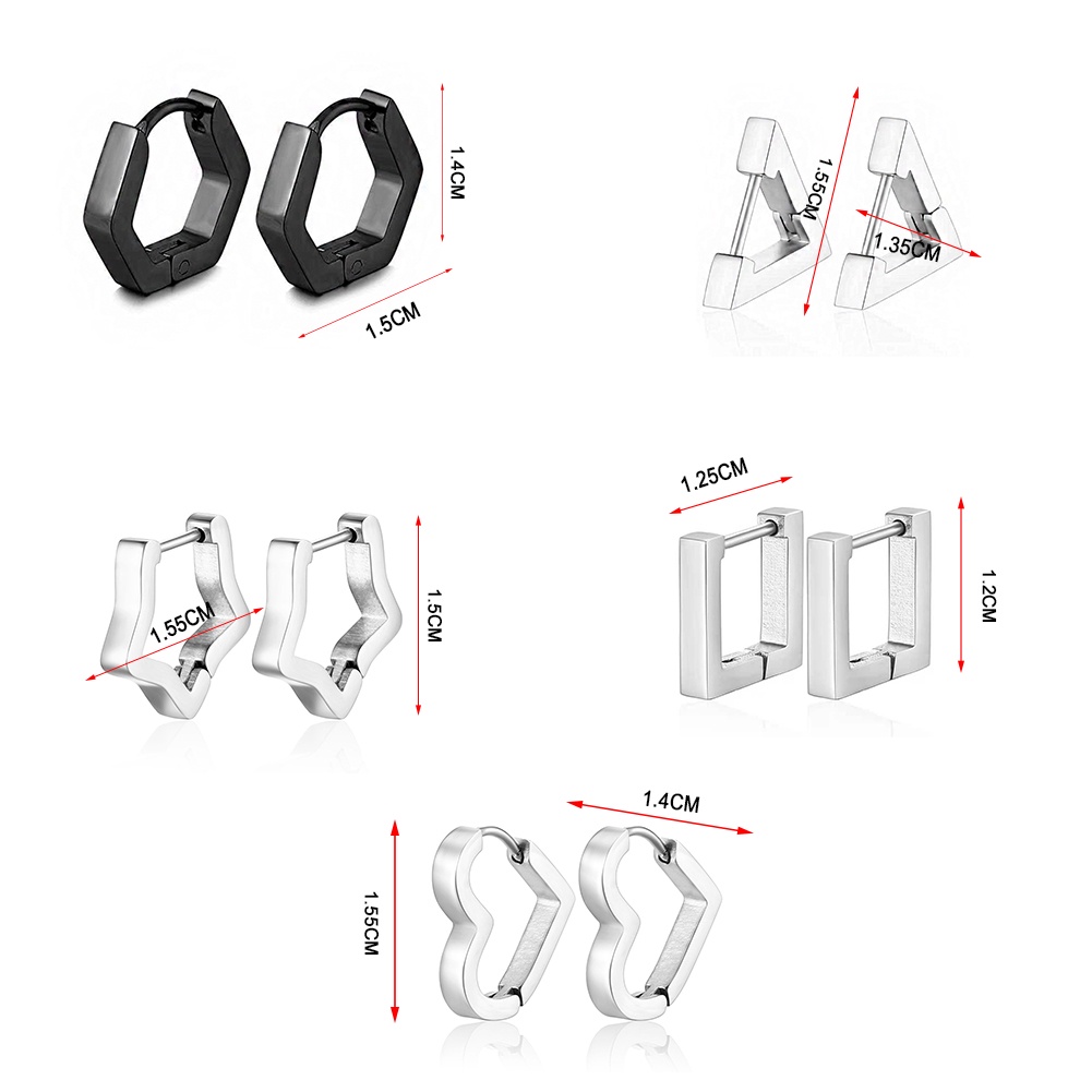 Bông Tai Dạng Móc Bằng Thép Không Gỉ Thời Trang Punk Rock Cho Nam Và Nữ