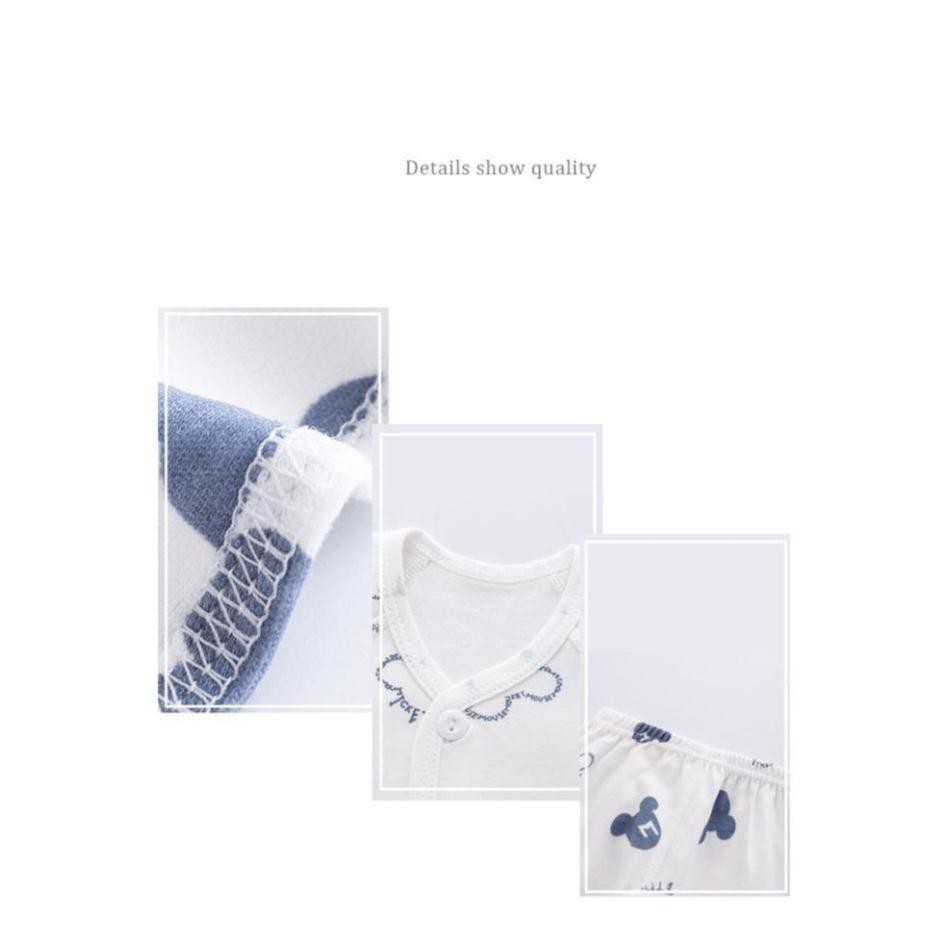 Set sơ sinh 7 món, bộ quà tặng sơ sinh cho bé set gồm 7 món VBABY 100% COTTON