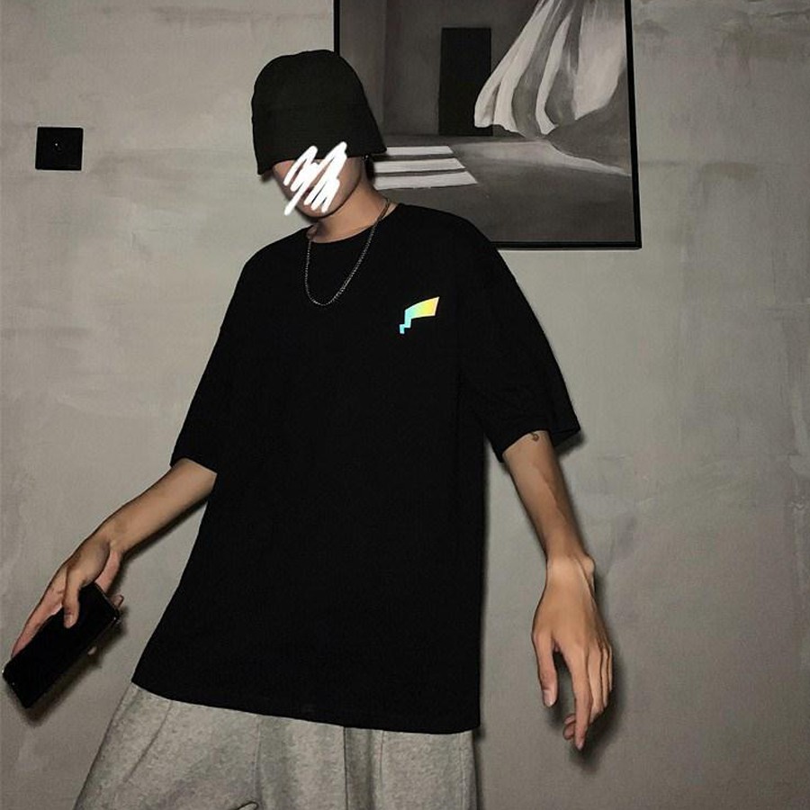 Áo thun phản quang 7 màu tay lỡ nam nữ PIKACHU03