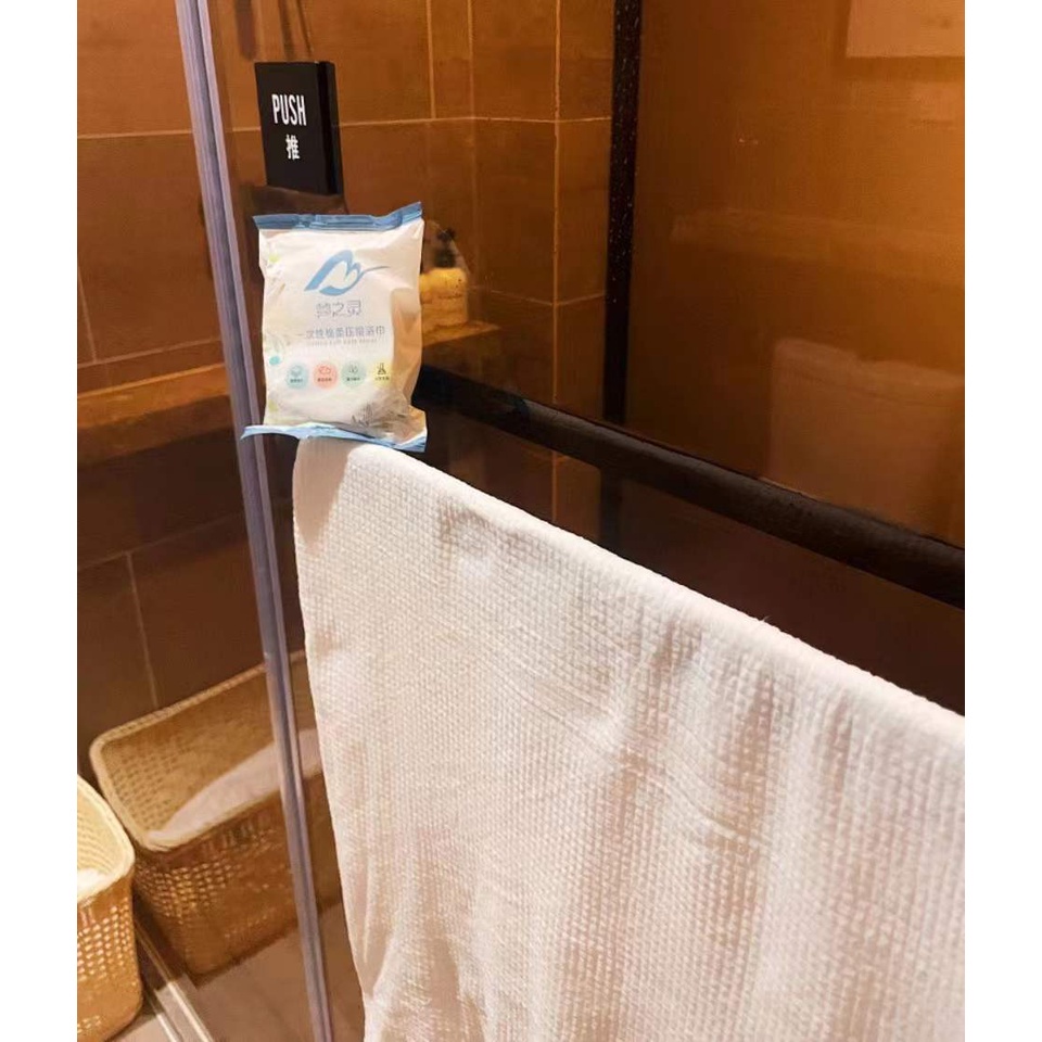 Khăn tắm nén du lịch dùng 1 lần bằng cotton tiện lợi kích thước 70x140cm