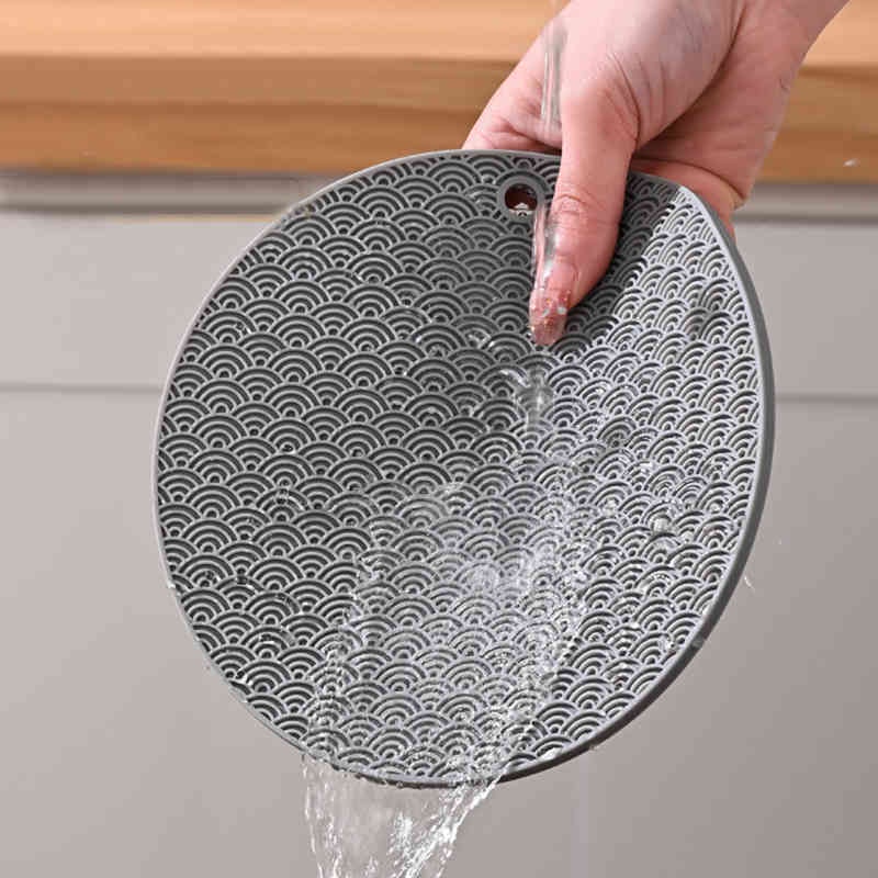 Tấm Lót Bàn Ăn Bằng Silicone Cách Nhiệt Chống Bỏng Họa Tiết Tổ Ong