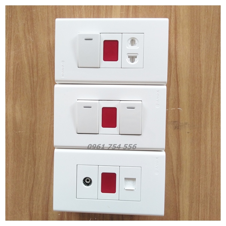 COMBO Ổ cắm - Công tắc - Ổ Mạng lan - Ổ điện thoại SINO Dòng S18CC - Chính hãng