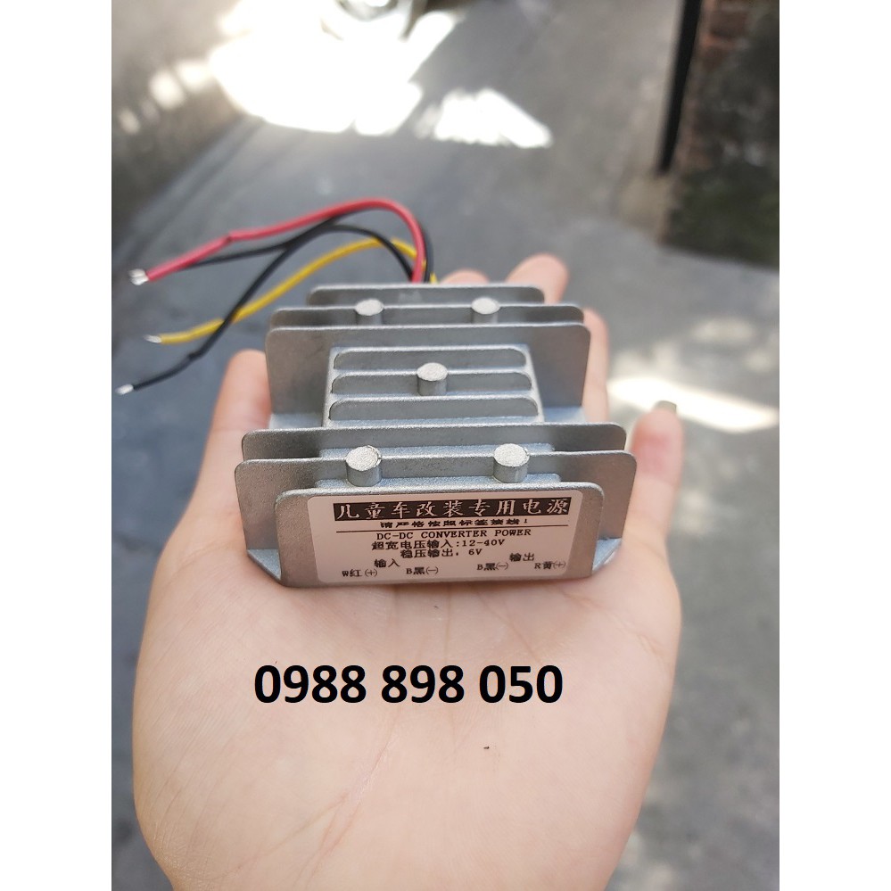 BỘ HẠ ĐIỆN ACQUY 12V XUỐNG 6V THAY ACQUY 6V ĐỒ CHƠI XE