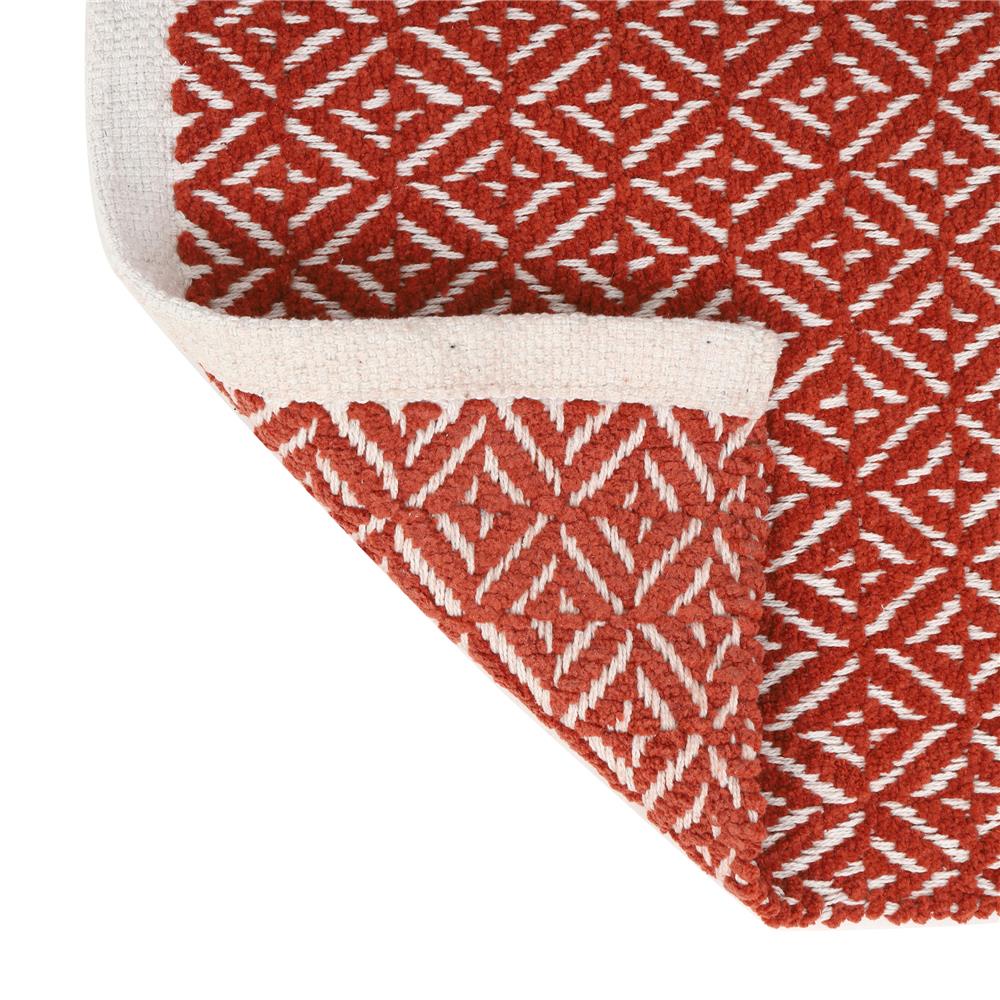 HomeBase HLS Thảm trải sàn bằng cotton có lớp chống trượt SS-VIGGA W45XH70xD1cm màu cam