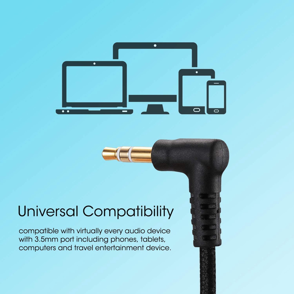 Tai Nghe Chụp Tai Có Dây 3.5mm Có Thể Điều Chỉnh Cho Bé Trai ipad laptop iPhone