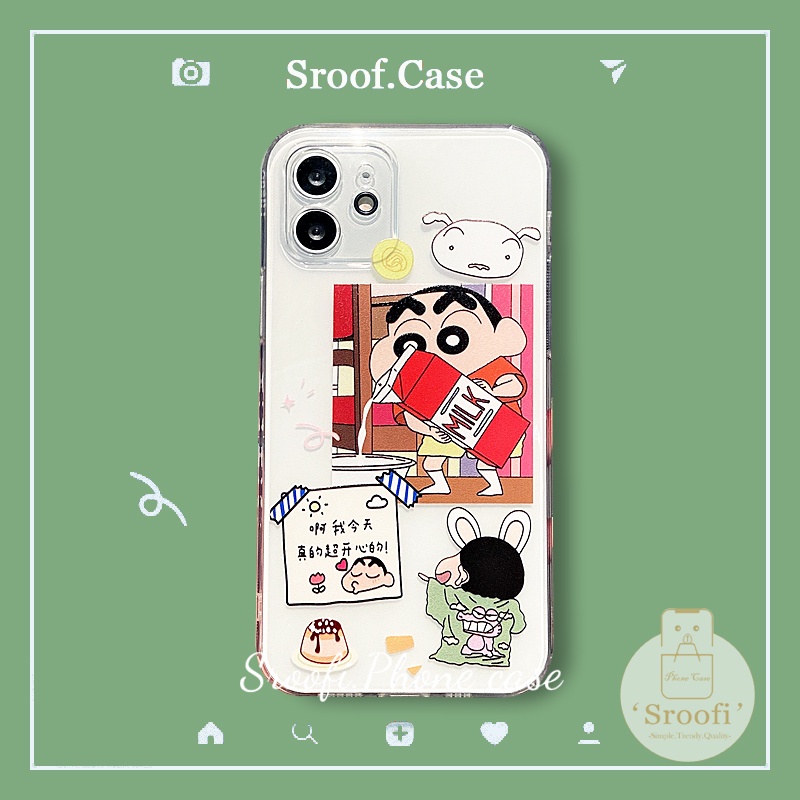 Casing Vivo V23E Y15A Y15S V21 Y21 Y21s Y33s Y21T Y33T V20 Pro V15 X70 X60 X50 Pro Y72 5G S1 Pro Y51s Y50 Y30 Y20 Y20i Y20s Y12s Y17 Y12 Y15 V9 Youth Tide Cartoon Crayon Shin-Chan Shockproof Silicone Straight Edge Lens Protection Soft Phone Case Cover