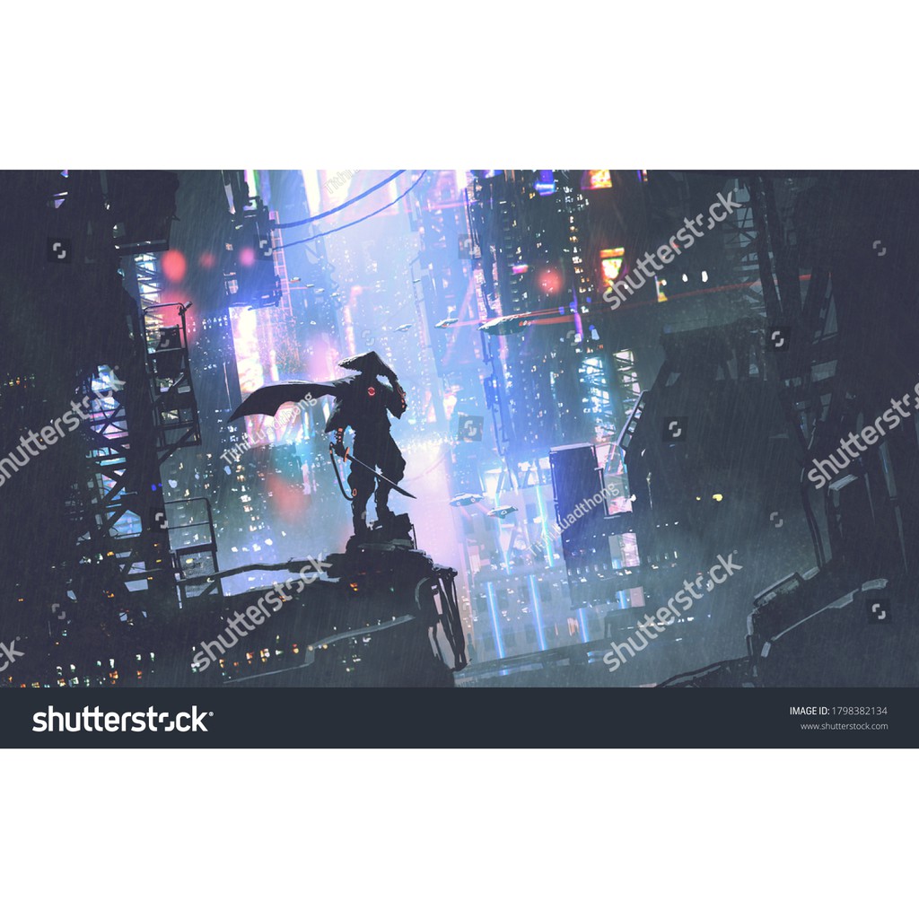 Tranh lụa 3d Samurai Nhật Bản SMRNB-09