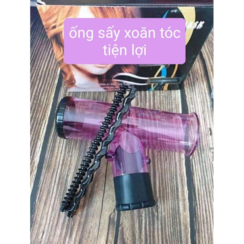 Ống sấy xoăn tóc giả, sấy tạo kiểu nhanh, đơn giản