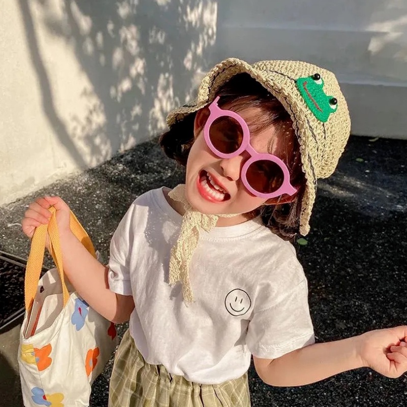 Kính mát gọng tròn chống tia UV thời trang Hàn Quốc cho bé